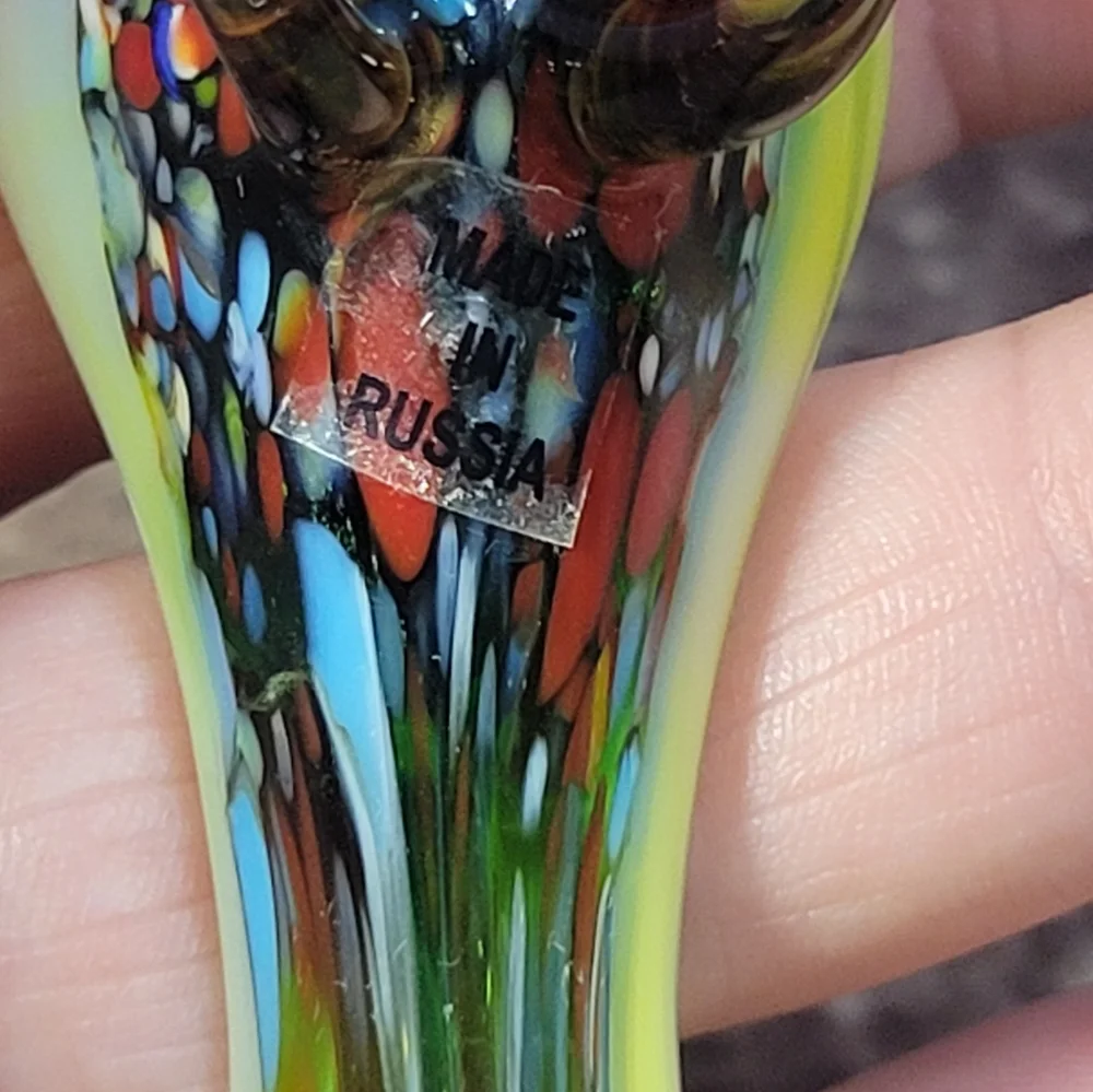 Fine Quality Russian Hand Blown‎ Lampwork Glass Parrott Figurine